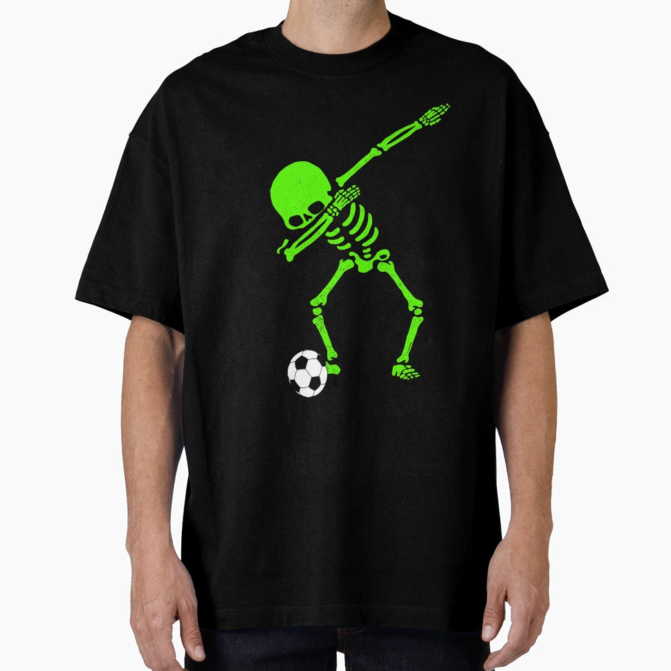 Halloween Dabbing Skeleton Soccer T-Shirt - Fun Novelty Design Men Women - T-Shirt, Sweatshirt, Hoodie