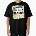 Gameday Football We Wear Gold And Black T-Shirt - Novelty Apparel Unisex - T-Shirt, Sweatshirt, Hoodie