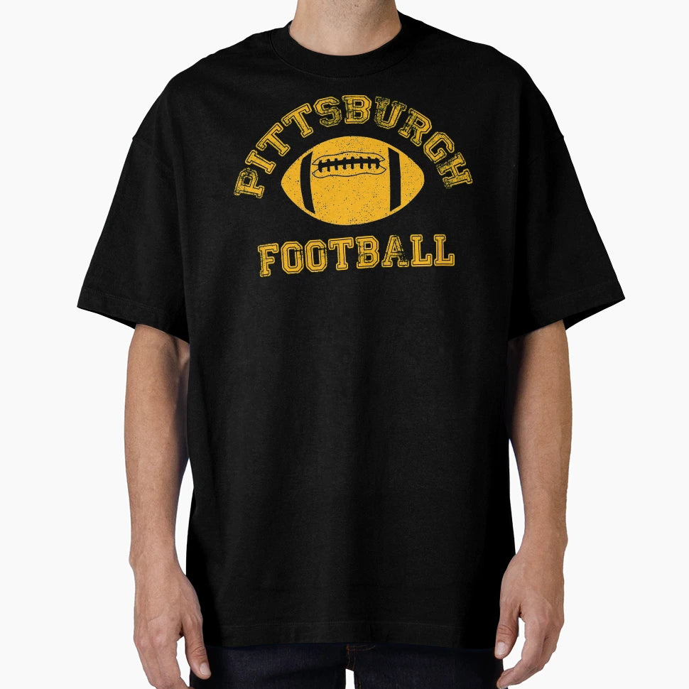 Pittsburgh Distressed Pro Football Team T-Shirt - Aesthetic Graphic Unisex - T-Shirt, Sweatshirt, Hoodie