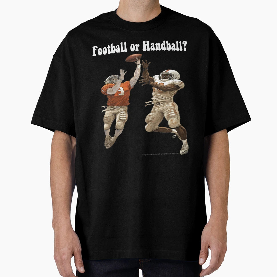 Is It Football Or Handball Dark T-Shirt - Aesthetic Graphic for Adults - T-Shirt, Sweatshirt, Hoodie