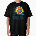 I Love Brazil Football T-Shirt - Fun Novelty Design Unisex - T-Shirt, Sweatshirt, Hoodie