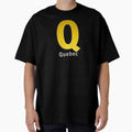 Quebec Navy Alphabet Leather T-Shirt - Trendy Graphic for Adults - T-Shirt, Sweatshirt, Hoodie