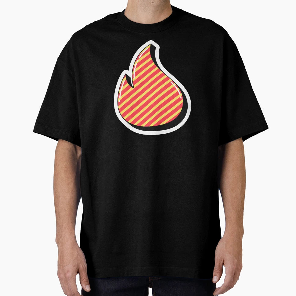 Fire Striped Pattern Pop Art T-Shirt - Novelty Apparel Unisex - T-Shirt, Sweatshirt, Hoodie