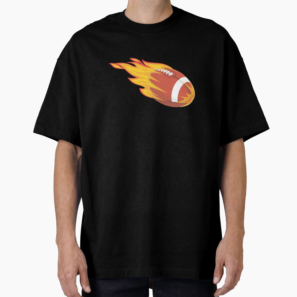 Flaming Football T-Shirt - Casual Everyday Wear for Adults - T-Shirt, Sweatshirt, Hoodie