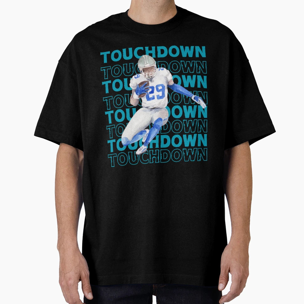 Blue Football Touchdown T-Shirt - Graphic Print Unisex - T-Shirt, Sweatshirt, Hoodie