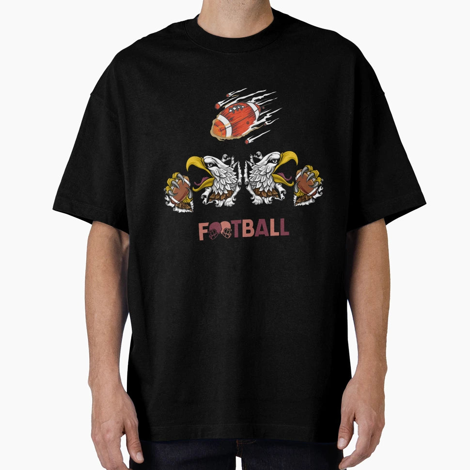 Eagle Holding American Football T-Shirt - Trendy Graphic Unisex - T-Shirt, Sweatshirt, Hoodie