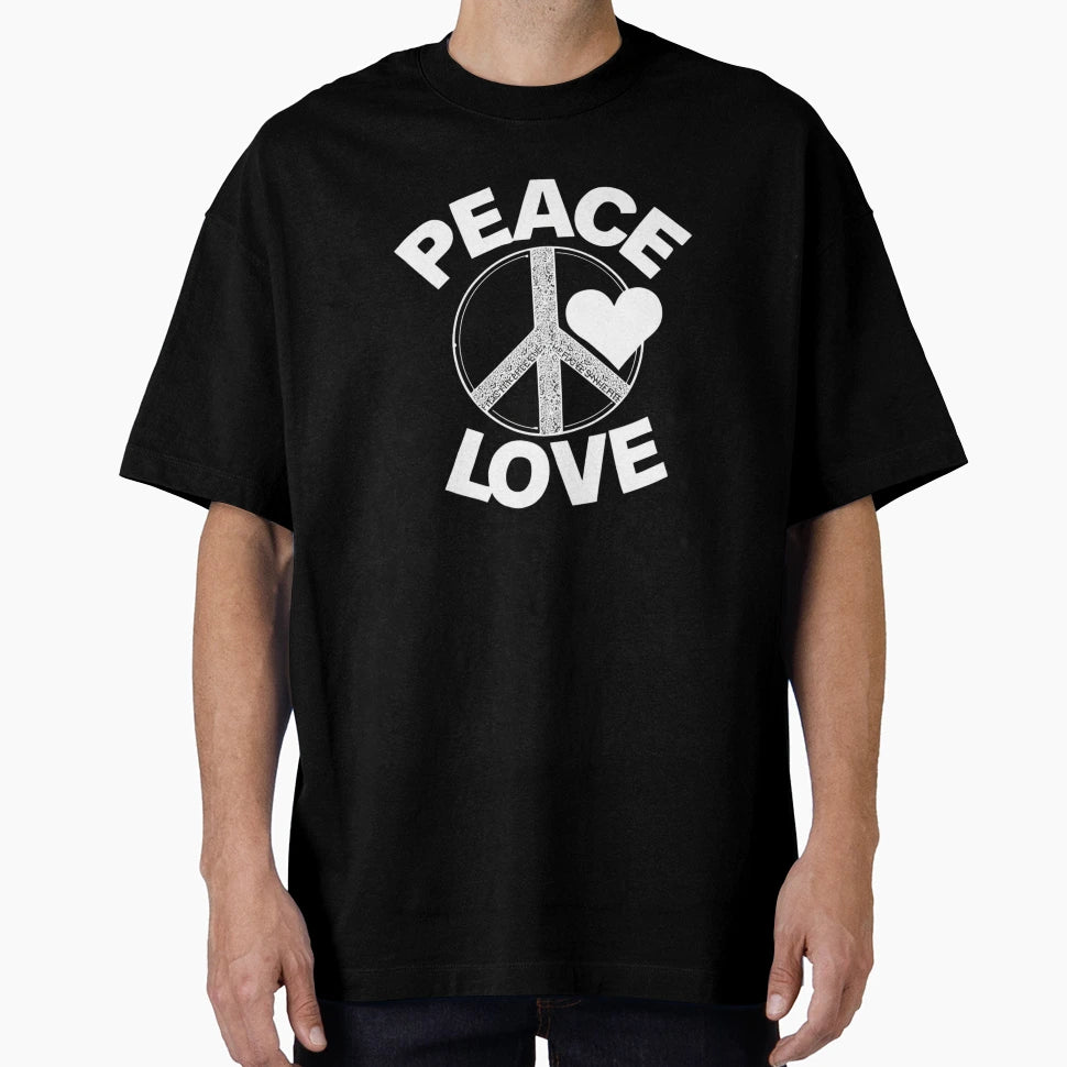 Peace Love Minimalist Positive Vibes T-Shirt - Aesthetic Graphic for Adults - T-Shirt, Sweatshirt, Hoodie