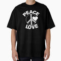 Peace Love Minimalist Positive Vibes T-Shirt - Aesthetic Graphic for Adults - T-Shirt, Sweatshirt, Hoodie