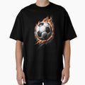 Soccer Ball Fire T-Shirt - Unique Graphic Unisex - T-Shirt, Sweatshirt, Hoodie