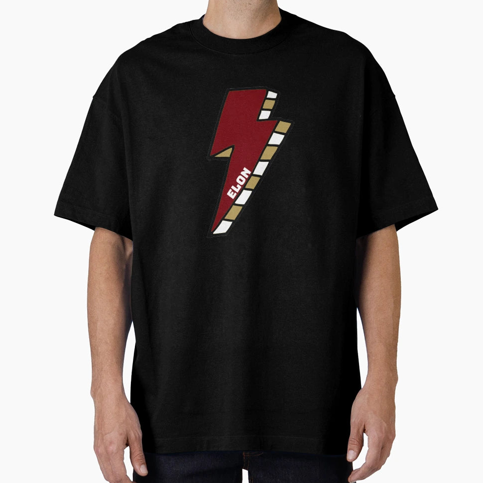 Elon Lightning Bolt T-Shirt - Custom Art Print Men Women - T-Shirt, Sweatshirt, Hoodie