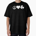 Peace Love Shamrock St Patricks Day Gear T-Shirt - Graphic Print Unisex - T-Shirt, Sweatshirt, Hoodie