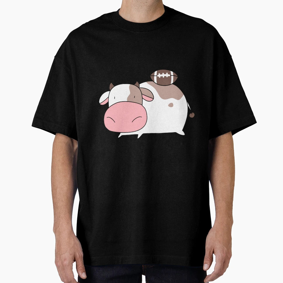 Cow And Football T-Shirt - Graphic Print Unisex - T-Shirt, Sweatshirt, Hoodie