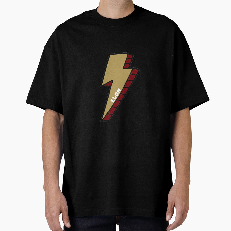 Elon Lightning Bolt T-Shirt - Aesthetic Graphic for Adults - T-Shirt, Sweatshirt, Hoodie