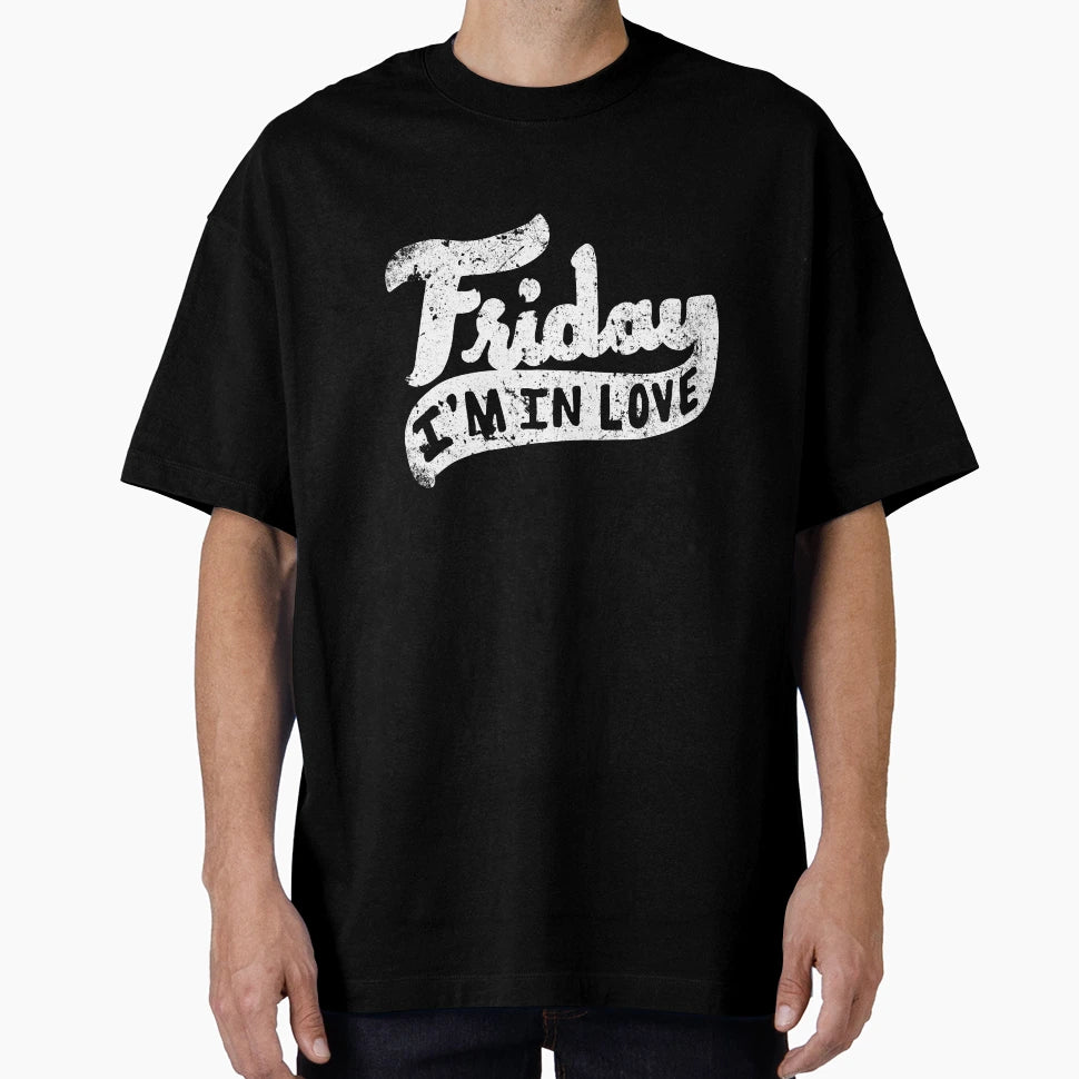 Friday Love White D T-Shirt - Unique Graphic Unisex - T-Shirt, Sweatshirt, Hoodie