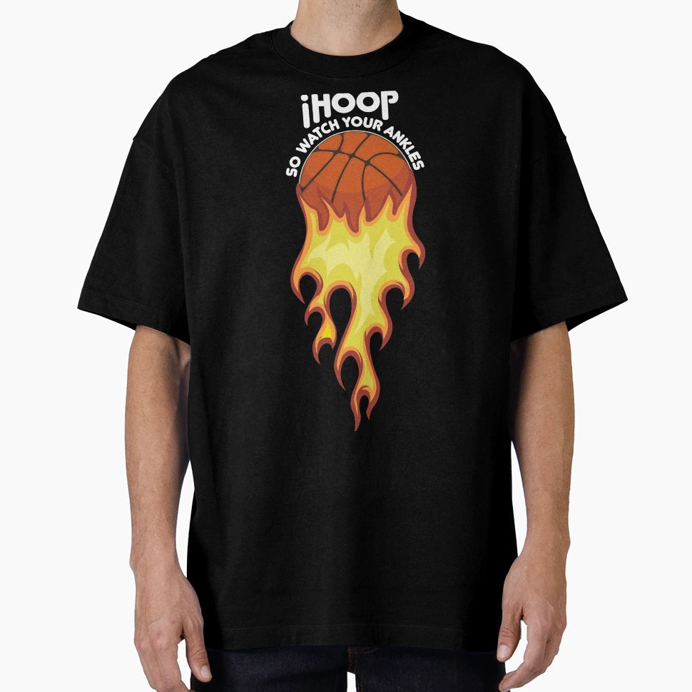 Basketball Flame T-Shirt - Custom Art Print Unisex - T-Shirt, Sweatshirt, Hoodie