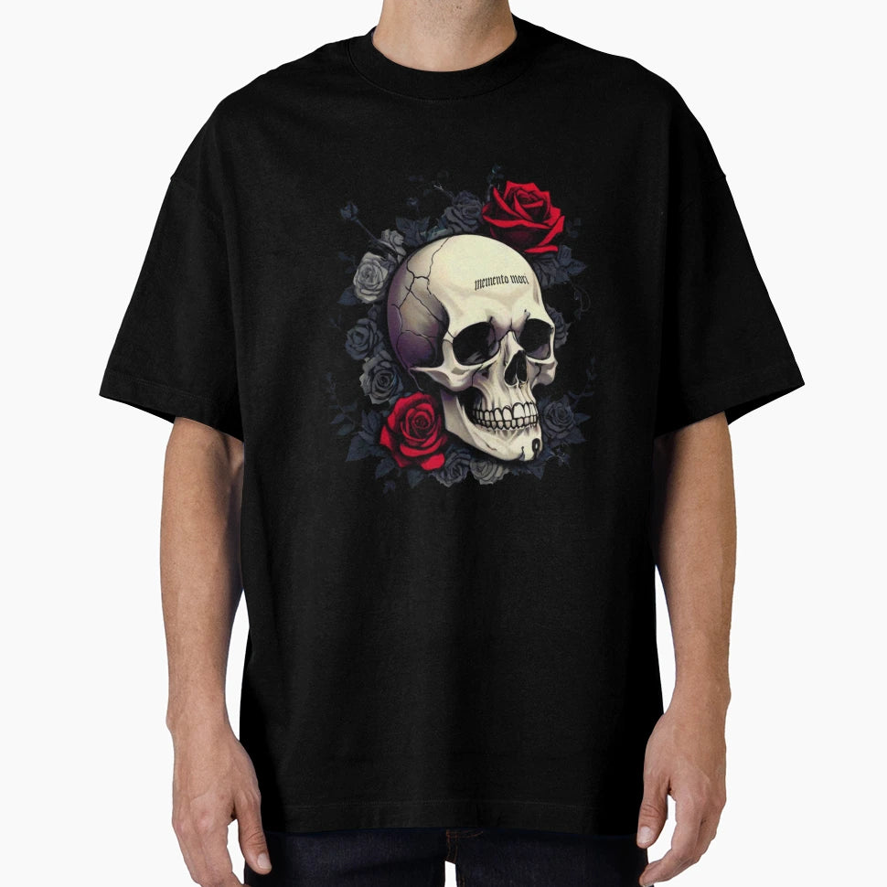Memento Mori Flowers Skull T-Shirt - Graphic Print Men Women - T-Shirt, Sweatshirt, Hoodie
