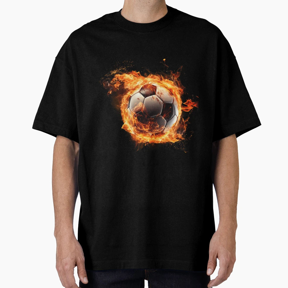 Football Fire Football Fans T-Shirt - Trendy Graphic for Adults - T-Shirt, Sweatshirt, Hoodie
