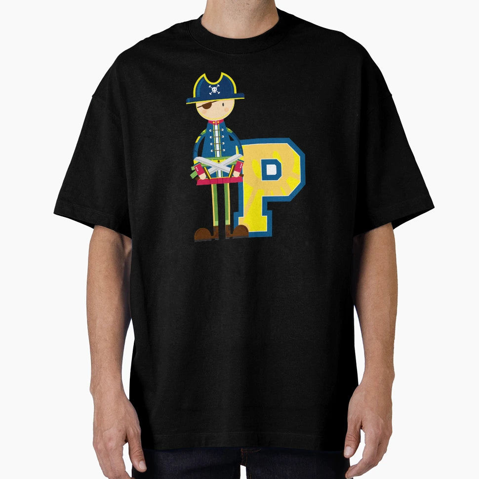 P Is Pirate Educational Illustration T-Shirt - Fun Novelty Design Men Women - T-Shirt, Sweatshirt, Hoodie
