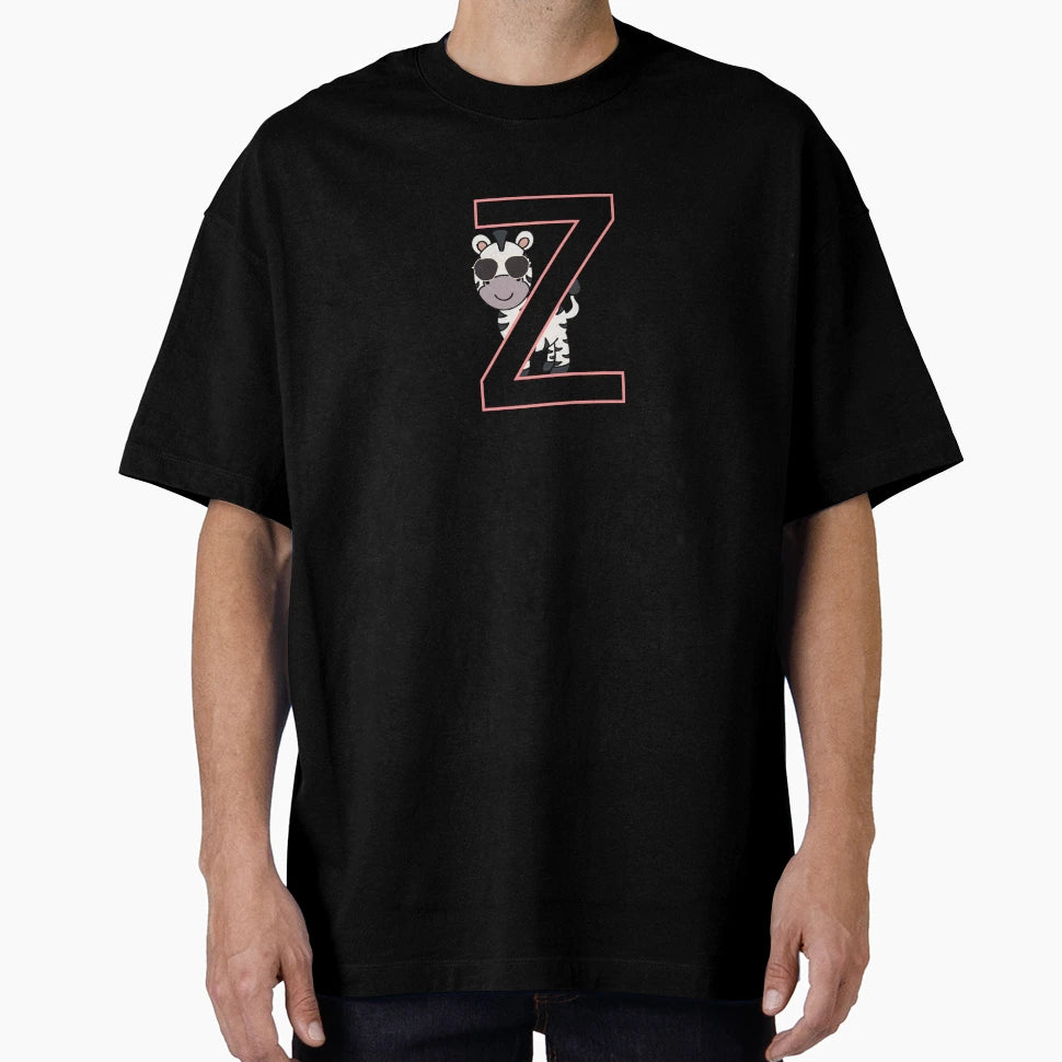 Alphabet Letter Z Animal Zebra T-Shirt - Aesthetic Graphic for Adults - T-Shirt, Sweatshirt, Hoodie