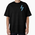 Blue Neon Lightning Bolt T-Shirt - Aesthetic Graphic Unisex - T-Shirt, Sweatshirt, Hoodie