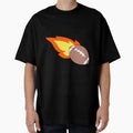 Flaming Football T-Shirt - Streetwear Style Unisex - T-Shirt, Sweatshirt, Hoodie