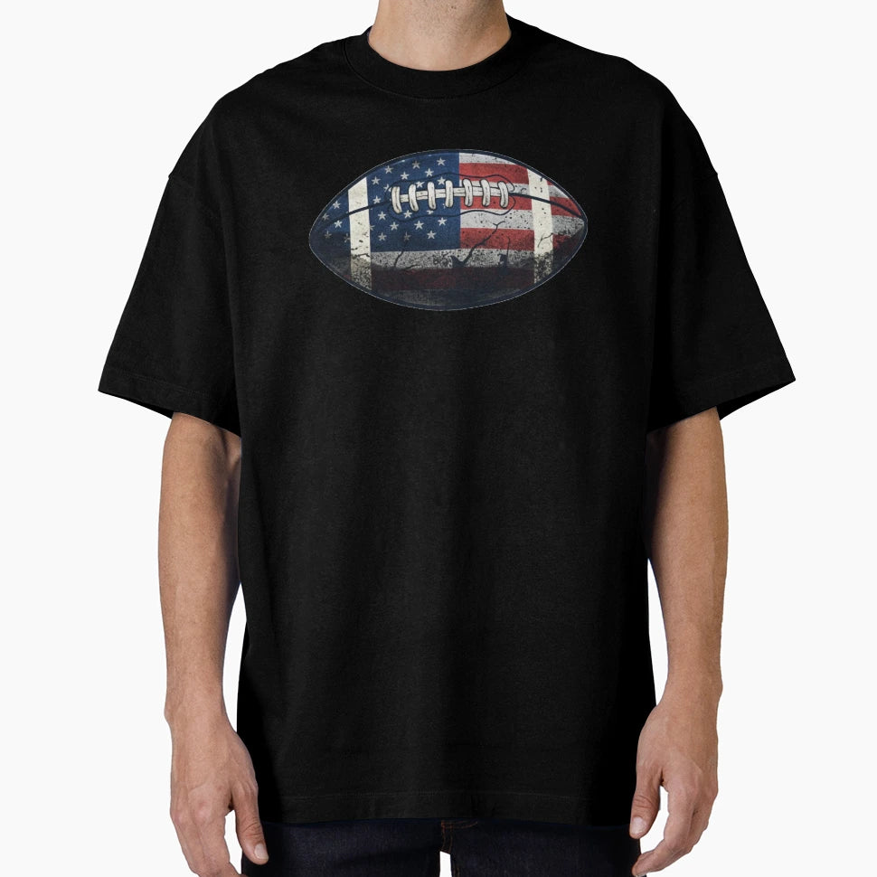 Patriotic Stars American Football T-Shirt - Fun Novelty Design Unisex - T-Shirt, Sweatshirt, Hoodie