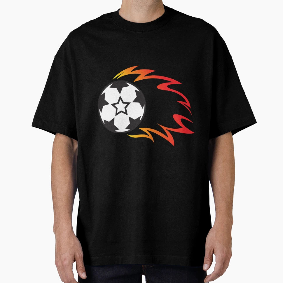 Football Fire Ball Football Ball T-Shirt - Unique Graphic for Adults - T-Shirt, Sweatshirt, Hoodie