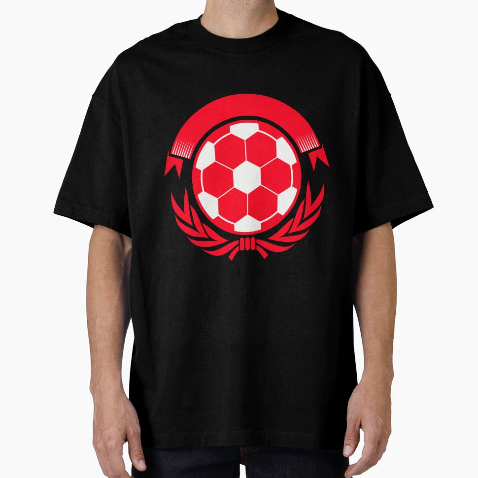 Football Red Winner Ball Football T-Shirt - Aesthetic Graphic for Adults - T-Shirt, Sweatshirt, Hoodie