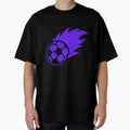 Football Purple Fire Ball Football Ball T-Shirt - Custom Art Print Unisex - T-Shirt, Sweatshirt, Hoodie
