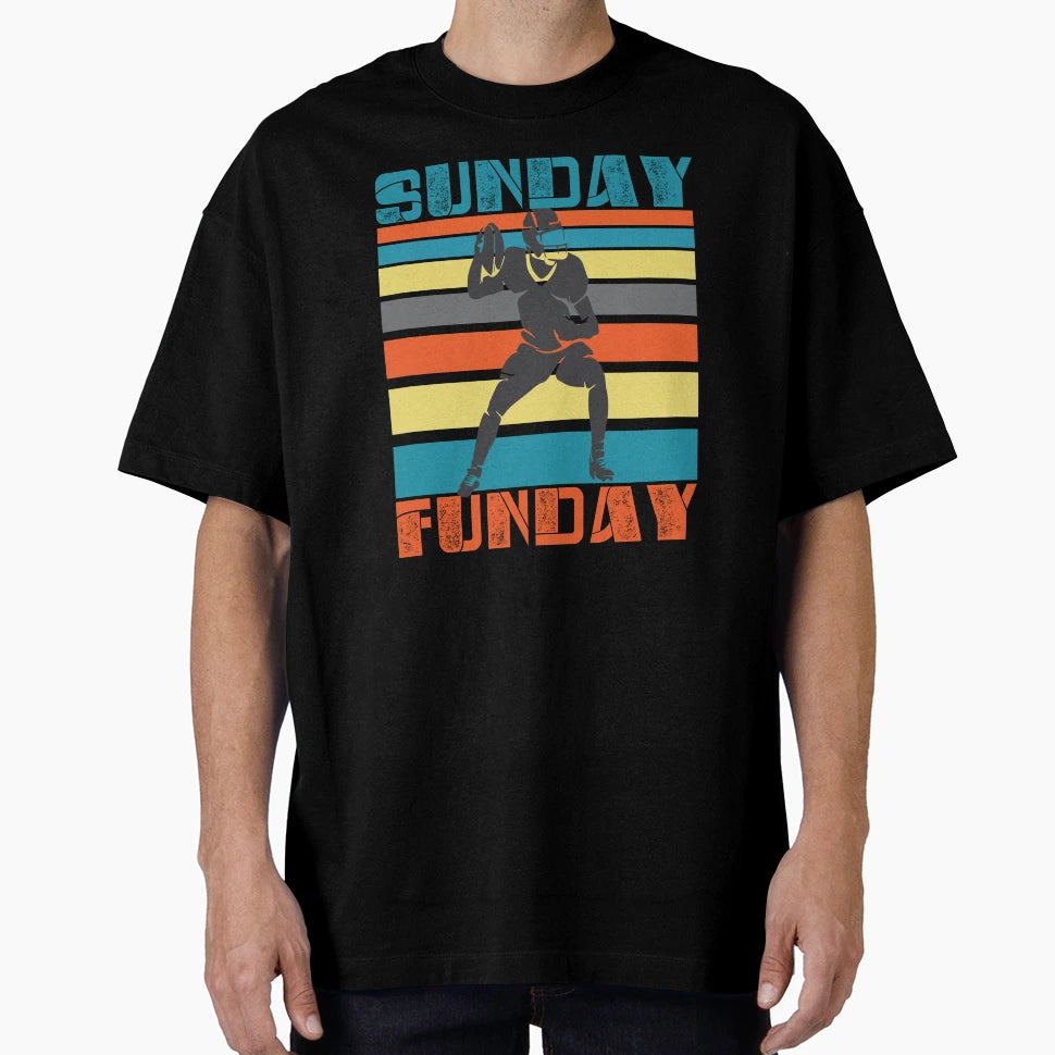 Sunday Funday Football Fans Football T-Shirt - Custom Art Print for Adults - T-Shirt, Sweatshirt, Hoodie