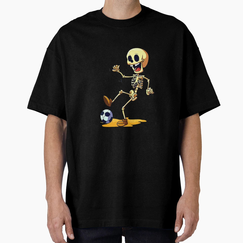Soccer Player Skeleton T-Shirt - Aesthetic Graphic for Adults - T-Shirt, Sweatshirt, Hoodie