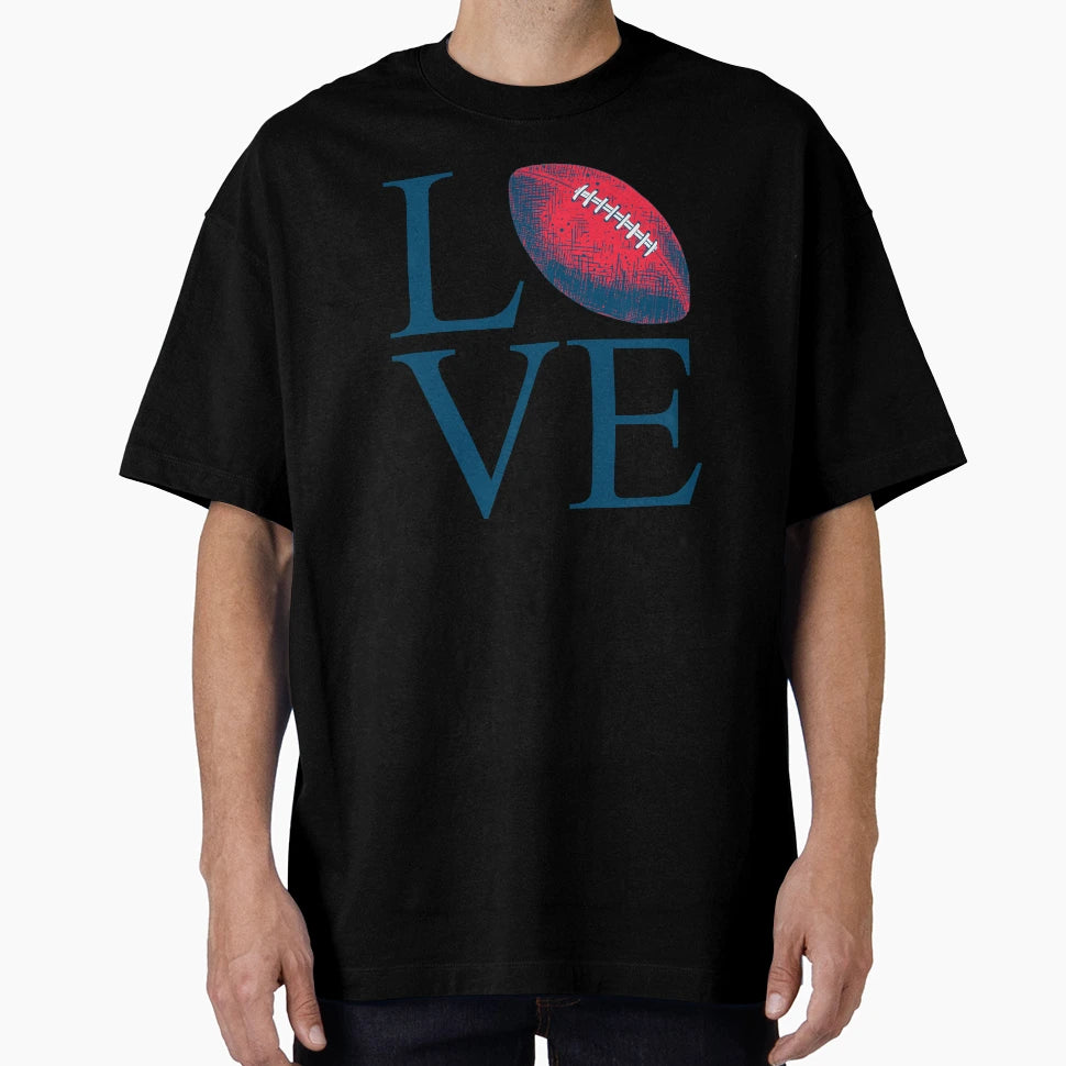 Love Football T-Shirt - Custom Art Print for Adults - T-Shirt, Sweatshirt, Hoodie