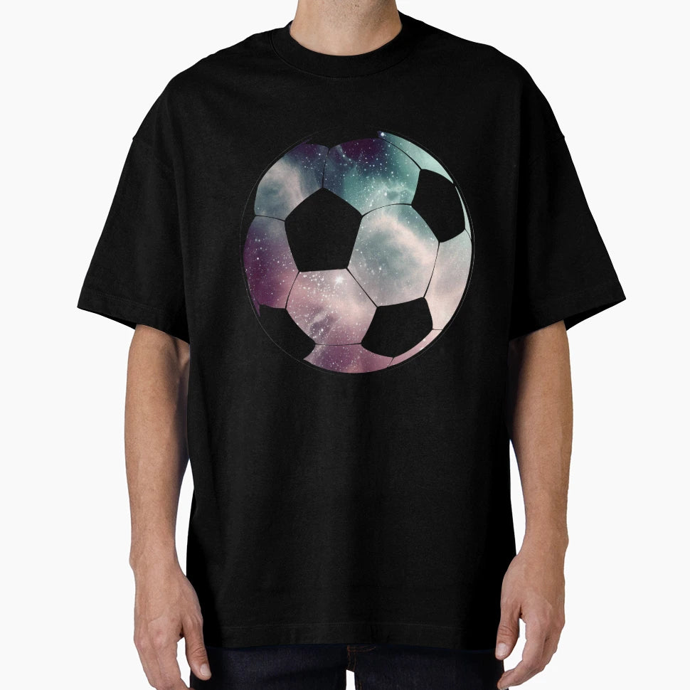 Soccer Ball Football Game Universe Space T-Shirt - Trendy Graphic Unisex - T-Shirt, Sweatshirt, Hoodie
