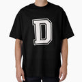 Letter D White T-Shirt - Minimalist Print for Adults - T-Shirt, Sweatshirt, Hoodie