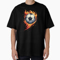 Fiery Soccer Ball Action T-Shirt - Custom Art Print Unisex - T-Shirt, Sweatshirt, Hoodie