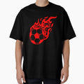 Football Red Fire Ball Football Ball T-Shirt - Casual Everyday Wear Unisex - T-Shirt, Sweatshirt, Hoodie