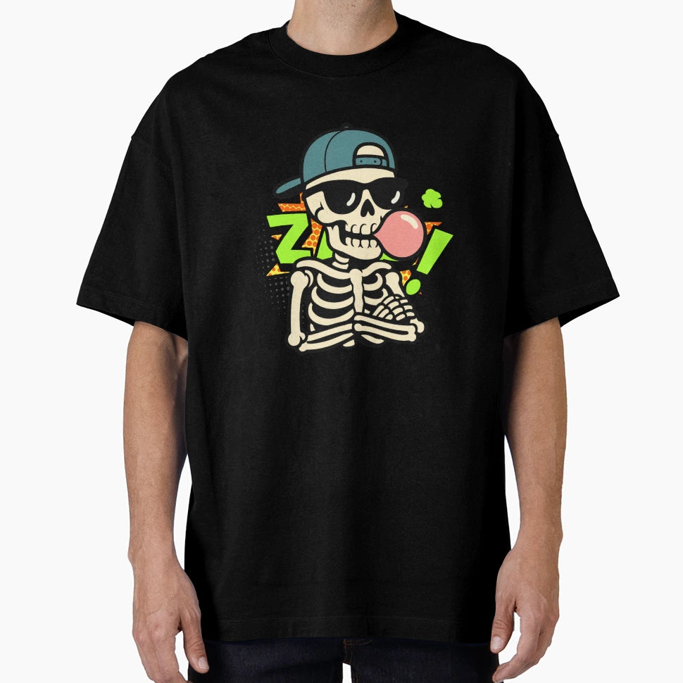 Pop Art Urban Skeleton T-Shirt - Fun Novelty Design for Adults - T-Shirt, Sweatshirt, Hoodie