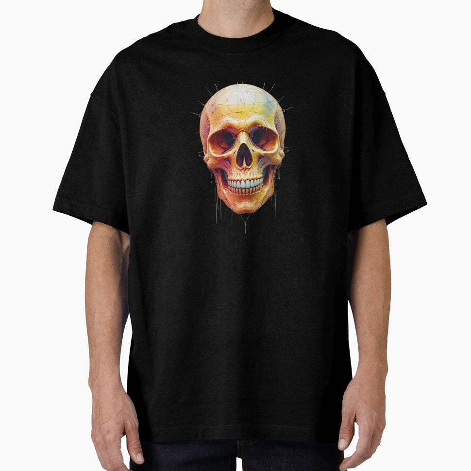 Gold Metal Skull T-Shirt - Trendy Graphic Men Women - T-Shirt, Sweatshirt, Hoodie