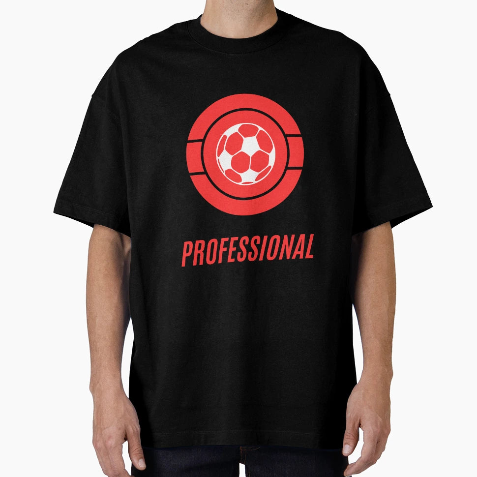 Football Red Professional Ball T-Shirt - Casual Everyday Wear for Adults - T-Shirt, Sweatshirt, Hoodie