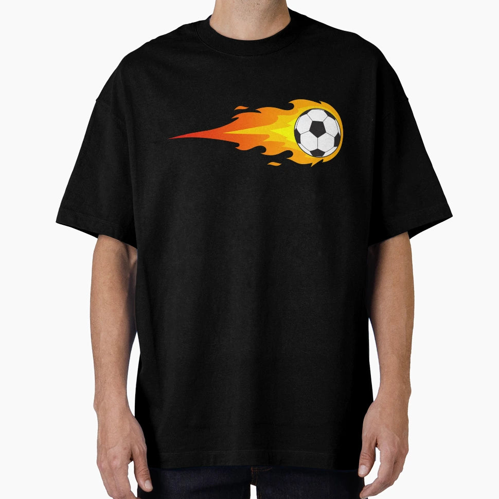 Football Fire Sun Ball Football Ball T-Shirt - Aesthetic Graphic Men Women - T-Shirt, Sweatshirt, Hoodie