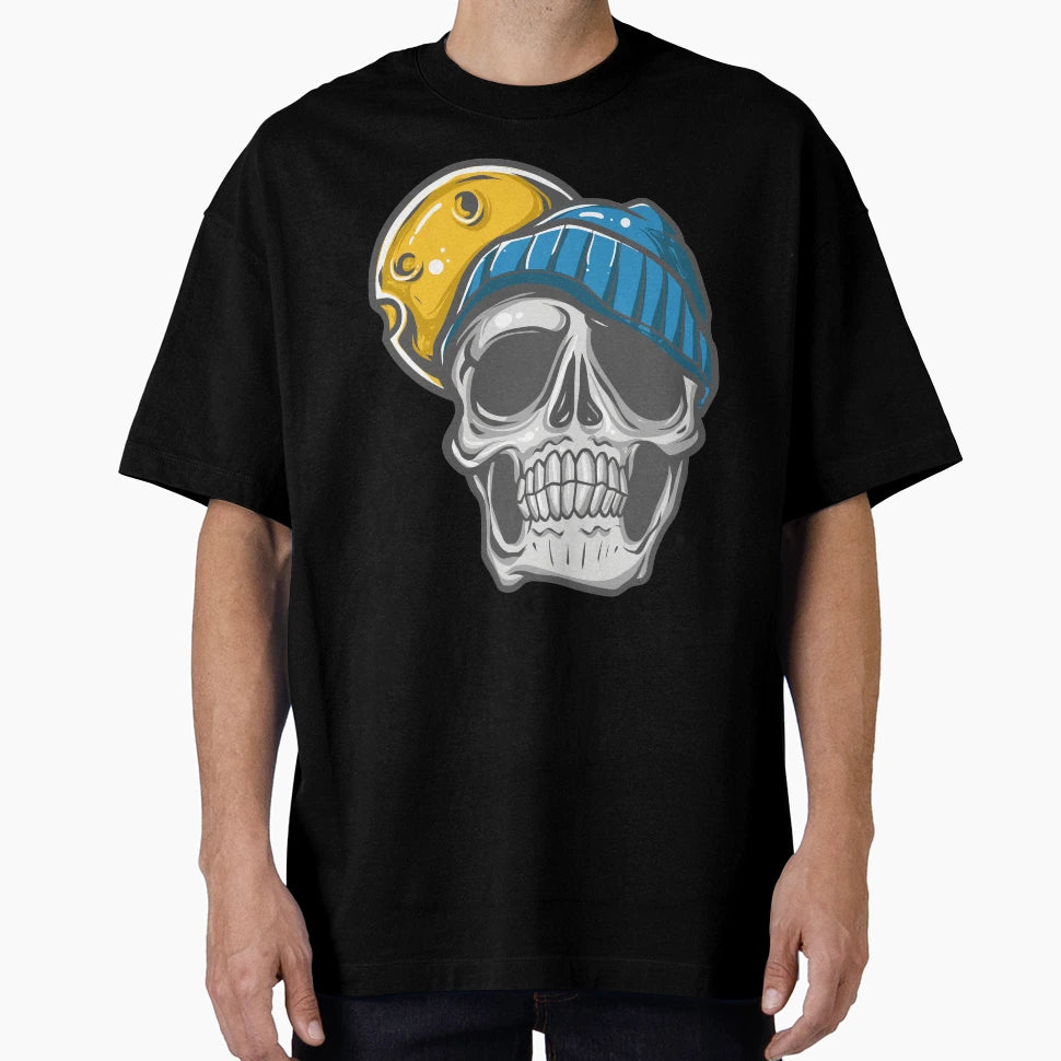 Sonic Resonance Dj Skull Golden T-Shirt - Streetwear Style for Adults - T-Shirt, Sweatshirt, Hoodie