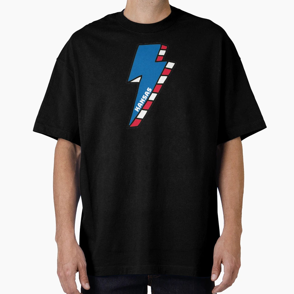 University Kansas Lighting Bolt T-Shirt - Novelty Apparel Unisex - T-Shirt, Sweatshirt, Hoodie