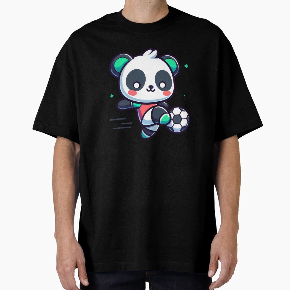 Adorable Kawaii Panda Soccer Player T-Shirt - Unique Graphic Men Women - T-Shirt, Sweatshirt, Hoodie