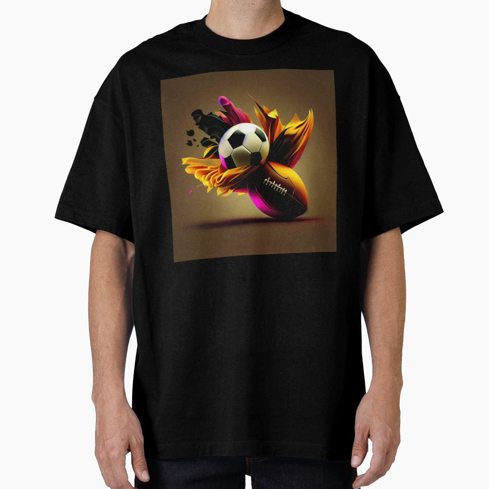 Football And Soccer Ball Motion T-Shirt - Minimalist Print Men Women - T-Shirt, Sweatshirt, Hoodie