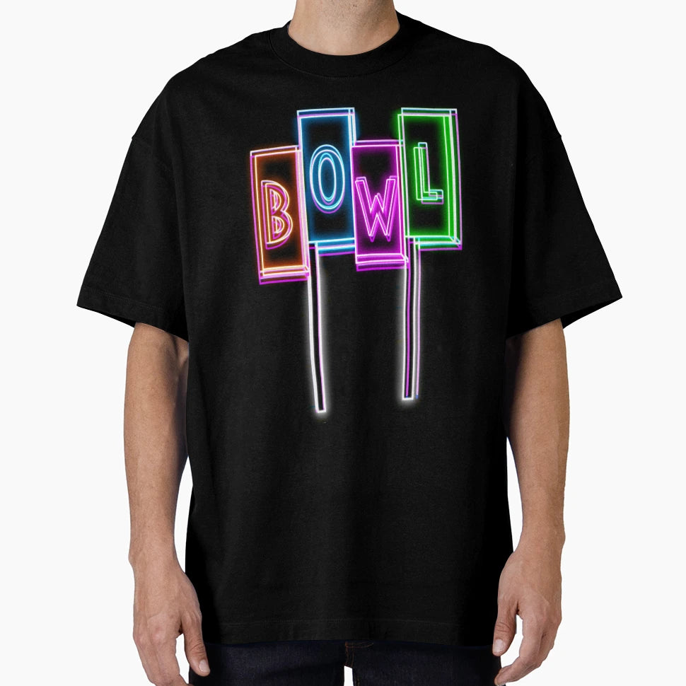 Neon Bowling Sign T-Shirt - Minimalist Print Unisex - T-Shirt, Sweatshirt, Hoodie