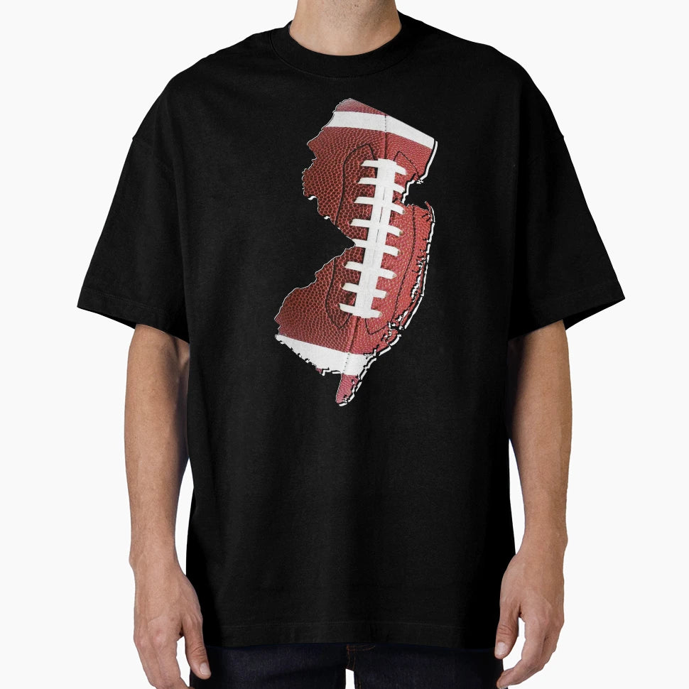 New Jersey Usa Map Real Football T-Shirt - Novelty Apparel Men Women - T-Shirt, Sweatshirt, Hoodie