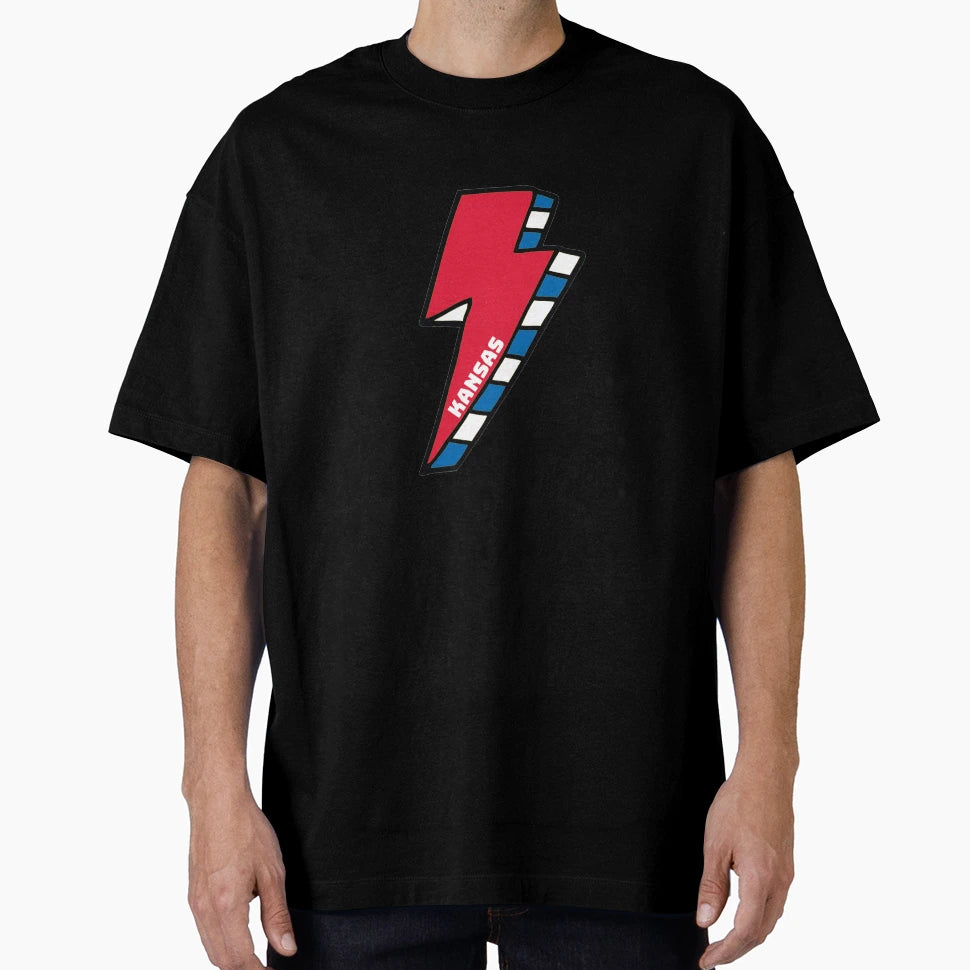 University Kansas Lightning Bolt T-Shirt - Aesthetic Graphic Unisex - T-Shirt, Sweatshirt, Hoodie