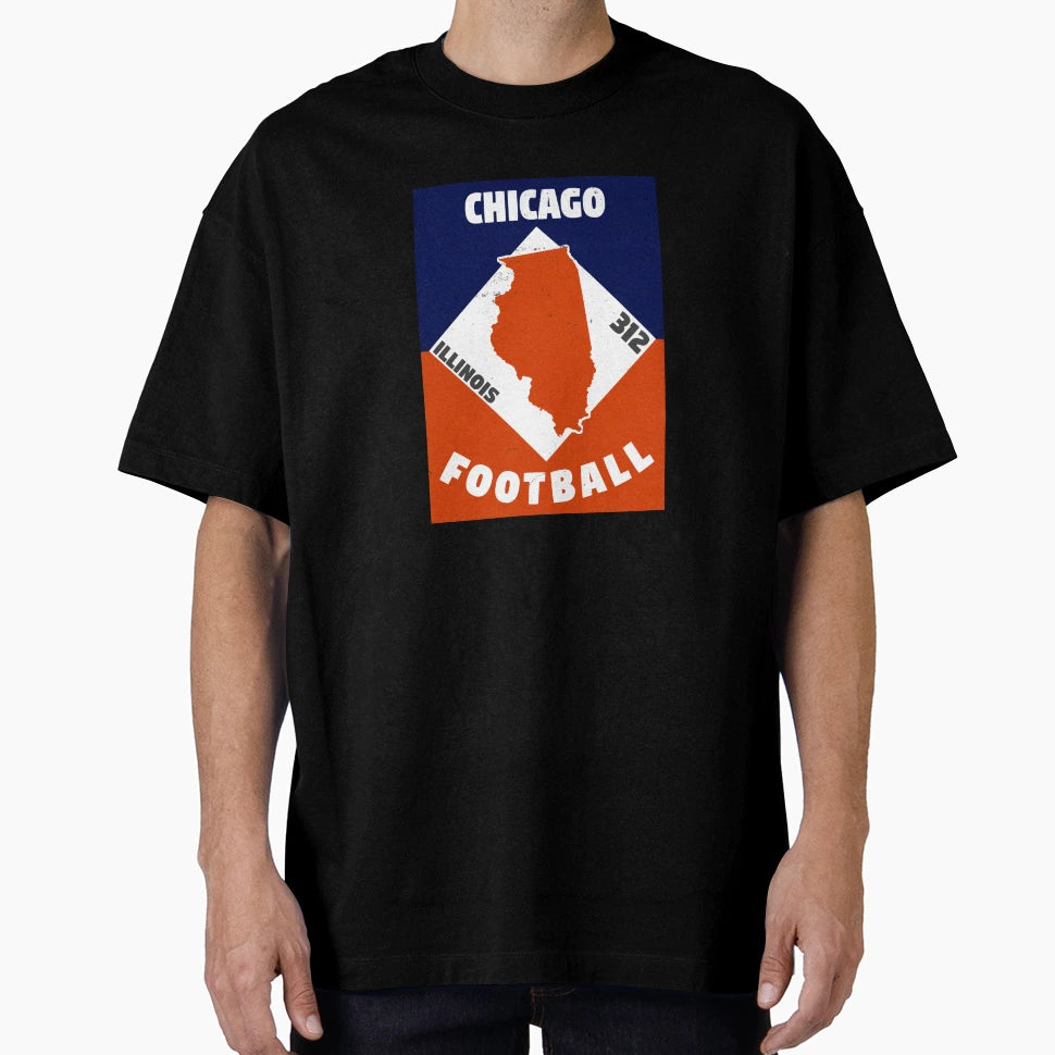 Chicago Football T-Shirt - Graphic Print Men Women - T-Shirt, Sweatshirt, Hoodie