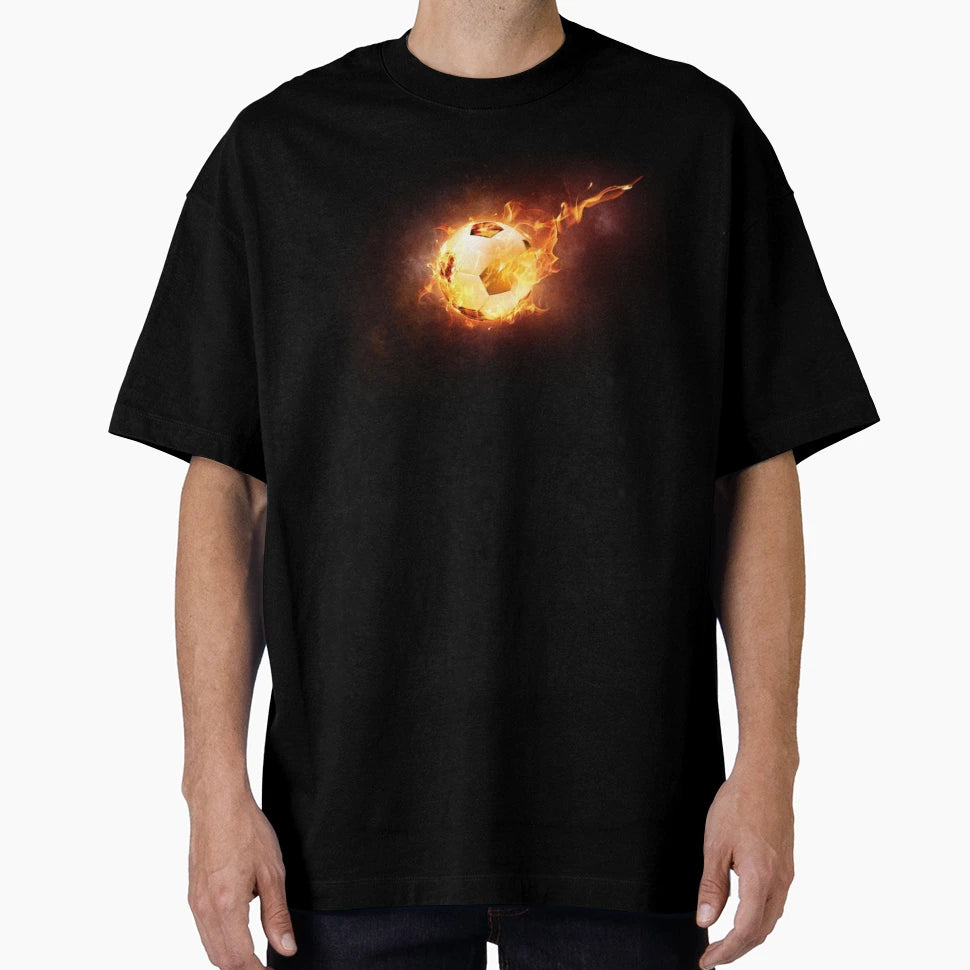 Football Flames T-Shirt - Novelty Apparel for Adults - T-Shirt, Sweatshirt, Hoodie