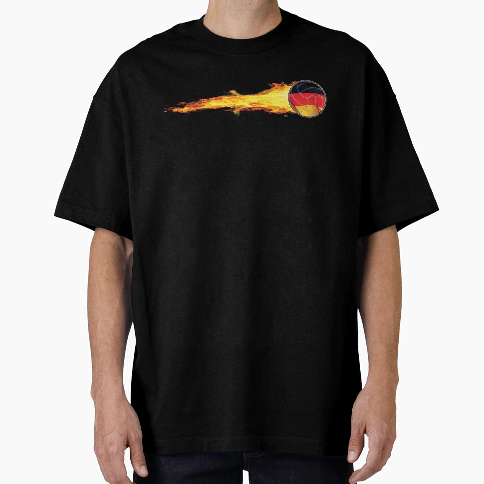 Volleyball Fire Germany T-Shirt - Minimalist Print for Adults - T-Shirt, Sweatshirt, Hoodie